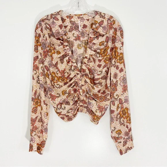 Free People I Got You Floral Printed Top Size Large NWT - Picture 4 of 12